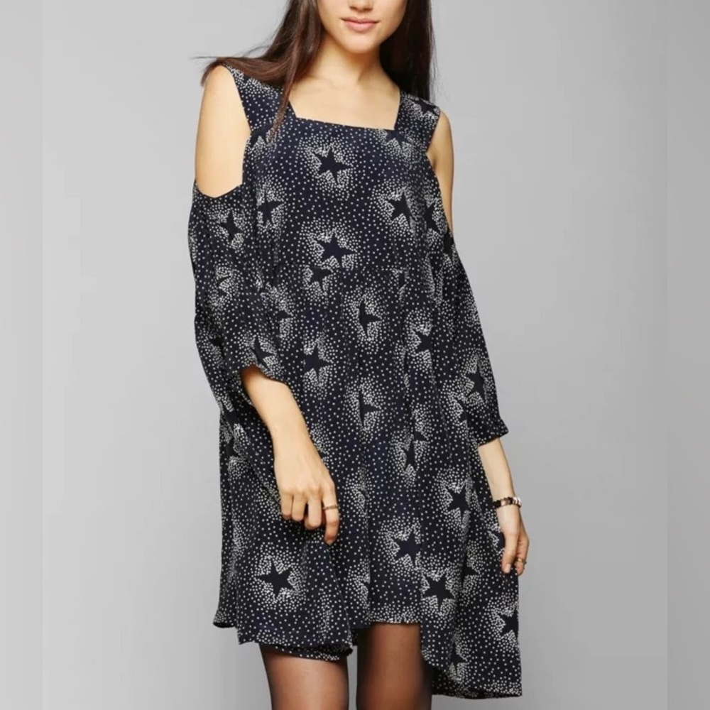 Urban Outfitters little white lies… navy starry babydoll dress